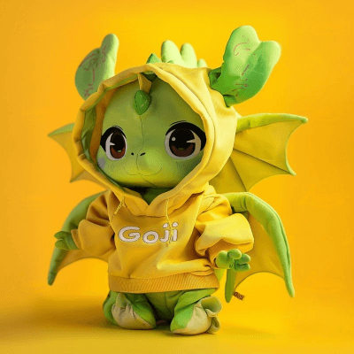 Green Character In Yellow Hoodie M F
